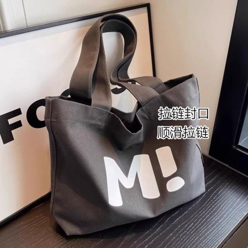 japanese cute preppy style canvas women‘s bag college students go out leisure all-match shoulder bag simple class tuition bag