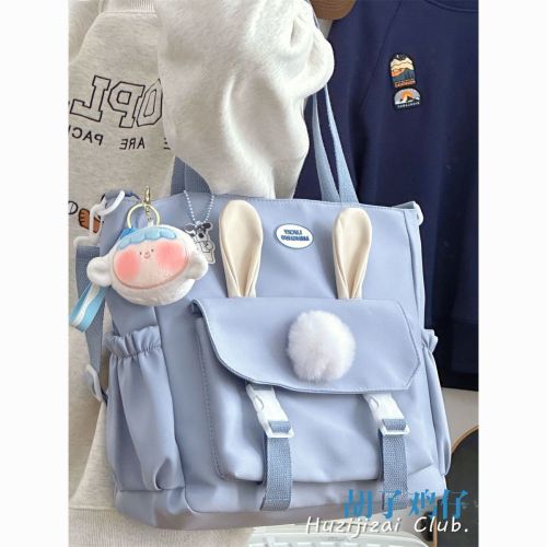 canvas bag women‘s crossbody bag shoulder portable harajuku retro cute ins student cloth bag women‘s canvas bag crossbody fashion