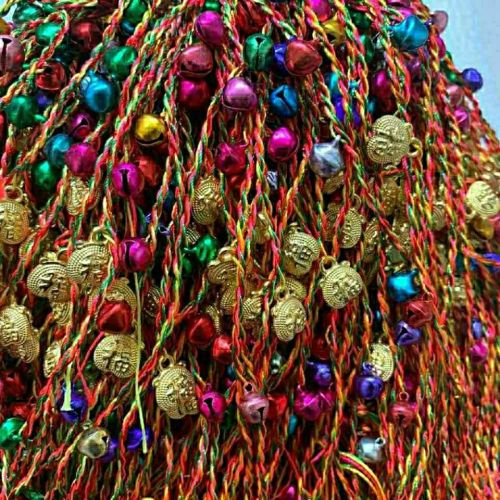 10-100 pieces free shipping] dragon boat festival bell colorful rope bracelet colored rope children‘s gift online red live broadcast bracelet female