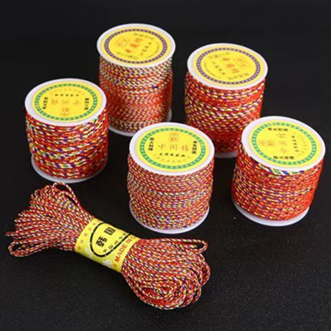 dragon boat festival colorful rope li xia egg bag egg cover egg net braided rope rainbow color line five-color line red rope bracelet string