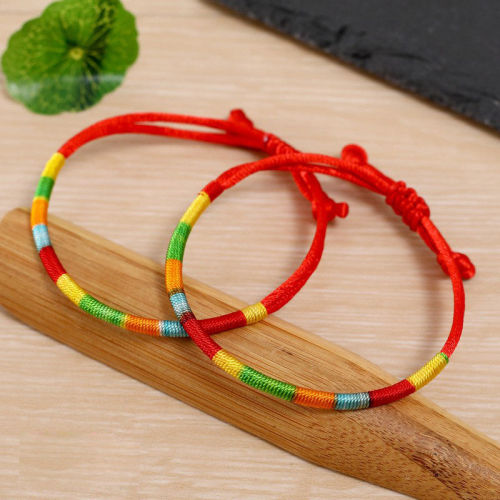 dragon boat festival colorful rope small zongzi bracelet cartoon hand-woven adult and children safe carrying strap adult colorful rope