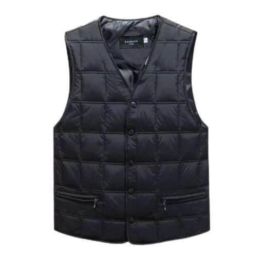 middle-aged and elderly close-fitting cotton vest men‘s short autumn and winter 2024 new men‘s inner wear dad thick thermal vest