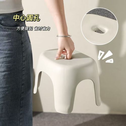 household thick plastic solid low stool durable children‘s stacked bench bathroom bath toilet shoes changing footstool stool