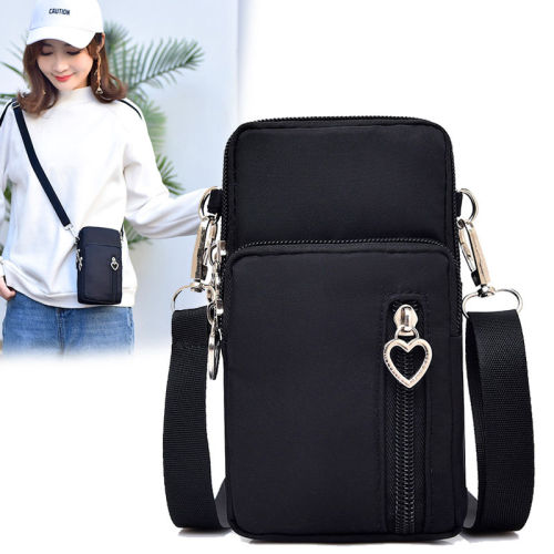 2024 new korean style all-match mobile phone bag women‘s messenger bag summer vertical mini bag canvas coin purse fashion