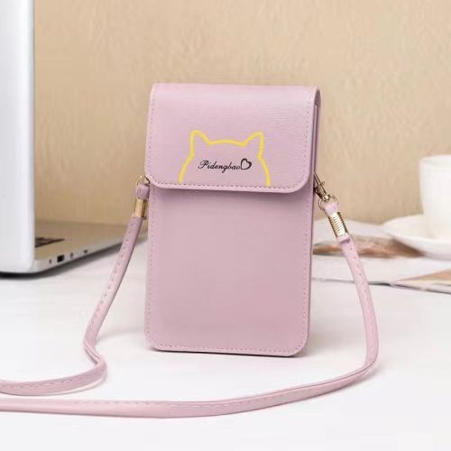 new fashion crossbody one shoulder phone bag women‘s wild simple korean style small bag ladies touch screen schoolgirl bag