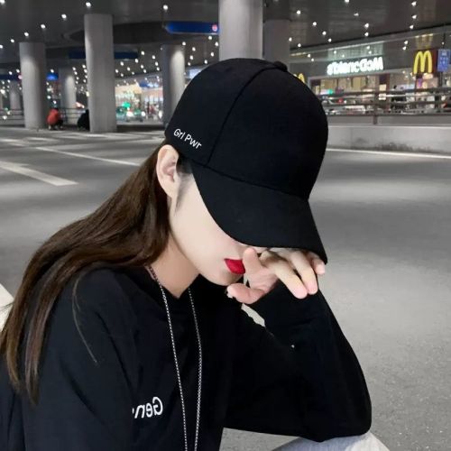 2025新款帽子女夏季防晒字母棒球帽网红刺绣鸭舌帽ins遮阳太阳帽