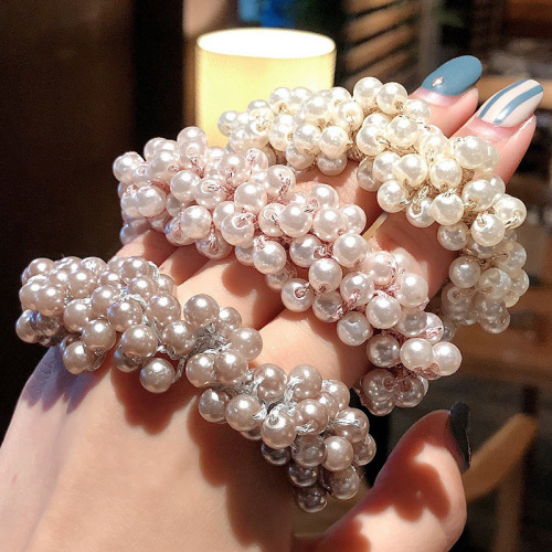 mori girl‘s fresh handmade beaded pearl headband 2020 korean style internet celebrity personalized hair band bracelet dual-use headband