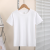 Combed Cotton Children's Solid Color round Neck Short Sleeve Parent-Child Clothing Kindergarten Activity Group Clothes Blank Shirt Custom Logo