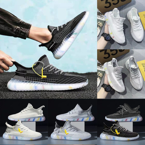 2025年新款椰子女鞋潮350休闲飞织运动鞋夏季透气情侣款网面鞋808