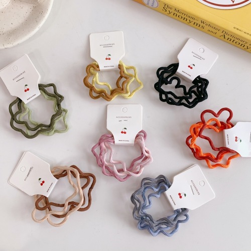 four-piece ins wind hair rope head rope net red temperament instant noodle hair ring high elastic twist hair band wholesale