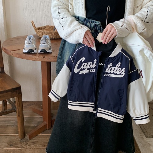 儿童秋季外套2025新款童装男童韩版棒球服拼色上衣宝宝休闲夹克潮