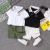 Children's Clothing Wholesale Factory Direct Sales Summer Pure Cotton Lapel Polo Shirt Short Sleeve Bag Collar Fashion Short Sleeve Suit Wholesale