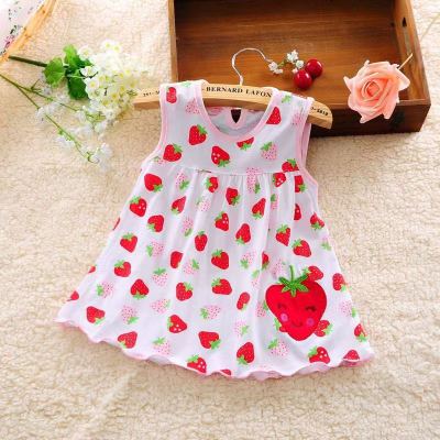 Children's Clothing Wholesale Factory Direct Sales Summer Pure Cotton Sleeveless Full Flower Princess Dress Cheap Wholesale Average Size 03-1 Years Old