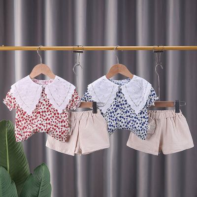 Children's Clothing Wholesale Factory Direct Sales Summer Boutique Girl's Beautiful Denim Shorts Fashion Suit Cheap Wholesale