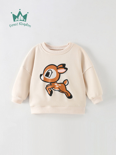 儿童卫衣纯棉秋冬男女童长袖上衣中小童套头打底衫圆领衣服卡通