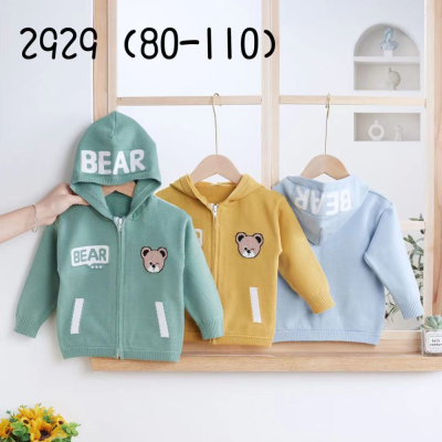 Children's Sweater Core-Spun Yarn 2023 New Boys' Hoodie