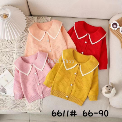 Foreign Trade Children's Wear Sweater Little Girl Cardigan Velvet