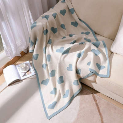 New Cute Japanese Style Knitted Blanket Sofa Blanket Blanket Office Nap Blanket Love Children's Room Air Blanket
