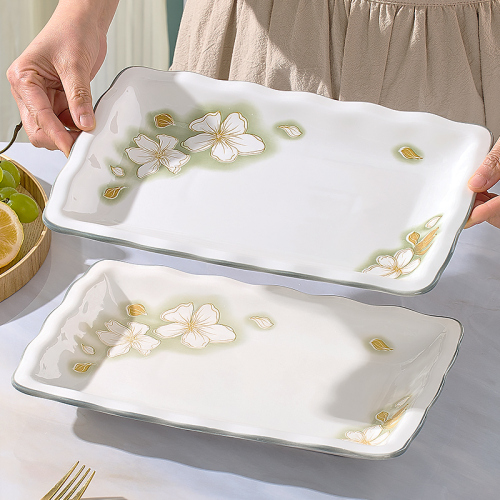 Ceramic plate, ceramic tableware, fish plate