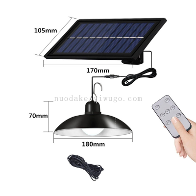 New Solar Chandelier Led Retro Bulb Outdoor Indoor Double Head Lighting Lamp with Remote Control Landscape Lamp