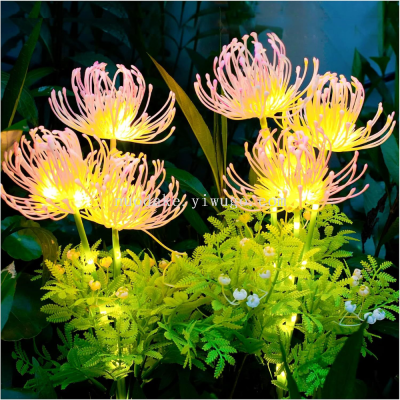 New Solar Energy Lawn Lamp Bianhua Outdoor Decorative Lamp Courtyard Landscape Plug-in Preserved Fresh Flower Lawn Lamp