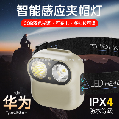 New Major Headlamp Imitation Camera Waterproof Charging Long Endurance Outdoor Head-Mounted Fishing Night Fishing Zoom Induction Lamp