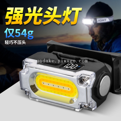 Outdoor Mini Multi-Function Induction Headlight Usb Charging Hat Clip Lamp Night Fish Luring Lamp Portable Camping Lamp Multi-Color