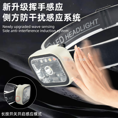New Magnetic Induction Headlight Portable Bottle Opener Warning Light Outdoor Multi-Functional Mini Long Endurance Cap Light