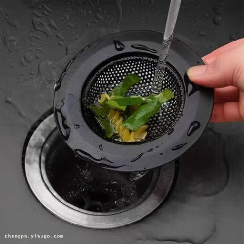 热销304黑色不锈钢地漏下水道过滤器厨房水槽过滤网浴室包边地漏