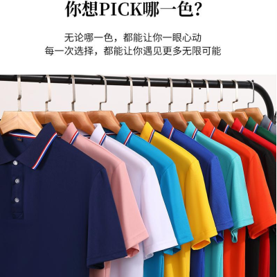 Summer Short-Sleeved Polo Shirt Printed Logo Color Stitching Turnover Neck Advertising Shirt T-shirt Picture Printing Enterprise Work Wear Factory Clothing Embroidery