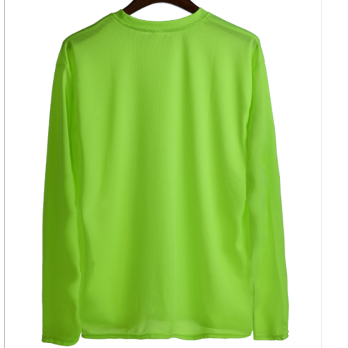 sports basketball jersey round neck long sleeve sweater school uniform foreign trade factory custom logo fluorescent green