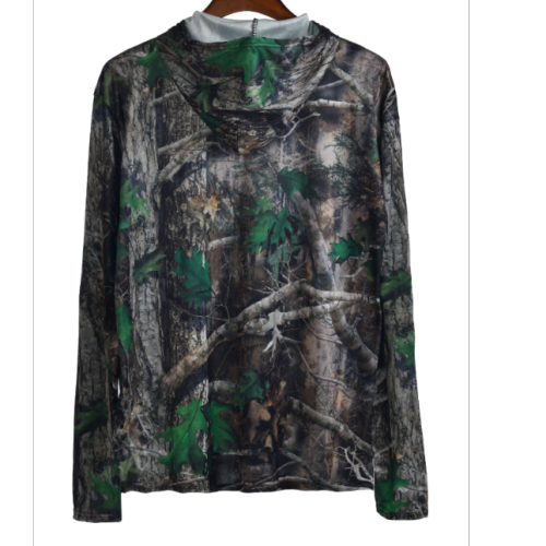 milk silk hat long sleeve rainforest root camouflage outdoor sports quick-drying t-shirt bionic men and women loose jungle