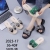 [Foreign Trade Order] Women's Fashionable Outdoor Slippers Mid Heel One-Word Slippers Popular Summer Sandals Wholesale