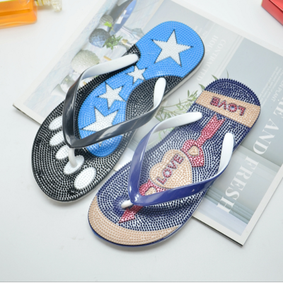 [Foreign Trade Order] Plastic Slippers Flip-Flops Women's Summer Flip-Flops Blowing PVC Export Wholesale