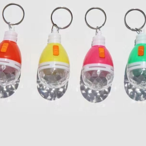 luminous toys wholesale bulb type led luminous plastic night lamp luminous color changing bulb key pendants