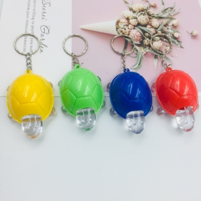 Cross-Border Exquisite Creative Glow Turtle Keychain Pendant Bag Ornaments Children's Toys Printable Logo Gift