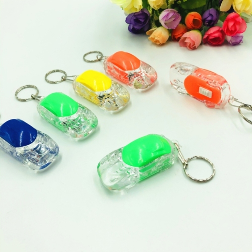 Cross-Border Creative Plastic LED Luminous Car Key Ring Pendant Children‘s Toy One Yuan Small Gift Printable