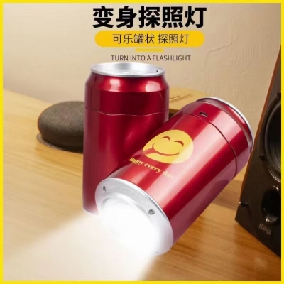 Outdoor Portable Lamp Led Creative Gift Camping Lamp Cola Can Lantern Rechargeable Strong Light Lighting Tent Lamp