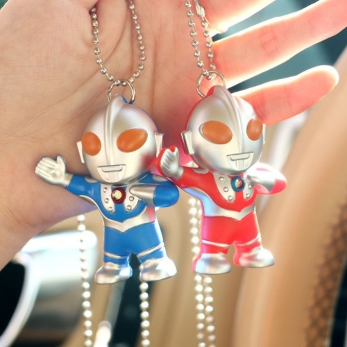 Factory Wholesale Sound-Emitting Ultraman Necklace Pendant Concave-Convex Man Keychain Pendant Children‘s Toy Small Gift