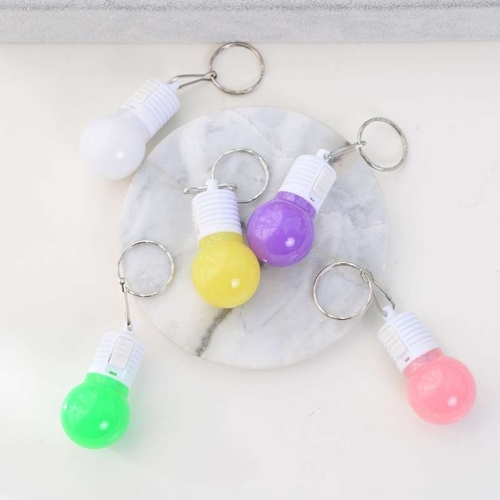 luminous bulb keychain flash mini genoptics aura essence stall children‘s toy key ring push drainage small gift