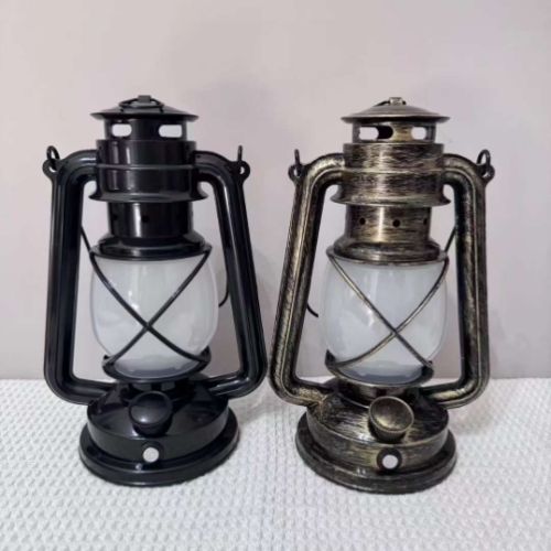 cross-border outdoor retro kerosene lamp camping lantern charging camp led barn lantern portable hanging camping lamp tent light