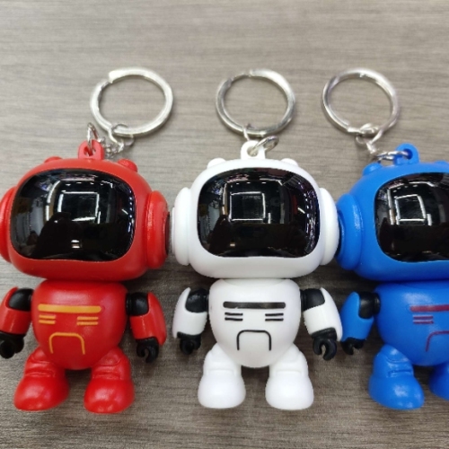 cartoon decompression robot spaceman keychain couple schoolbag pendant car key chain creative gift wholesale