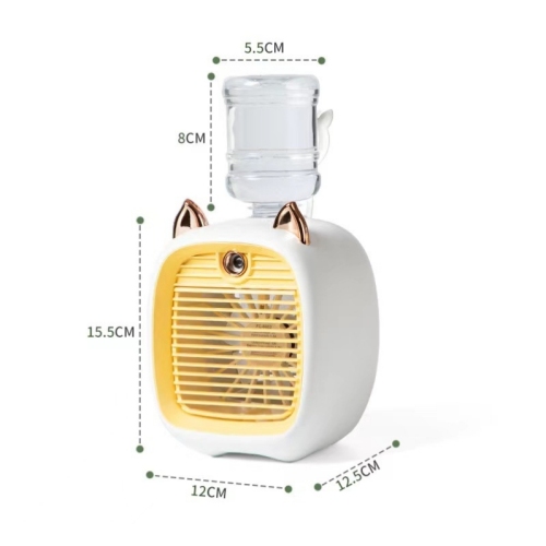 cross-border hot usb charging desktop fox spray humidifier little fan mini portable dormitory portable fan