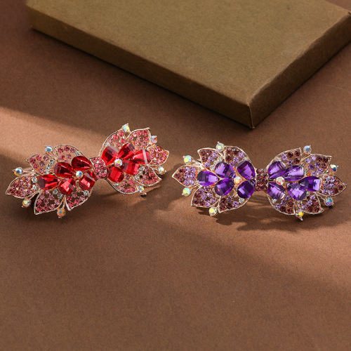 发夹高级感小香风马尾夹顶夹女ins水钻水晶后脑勺头饰发 饰大号