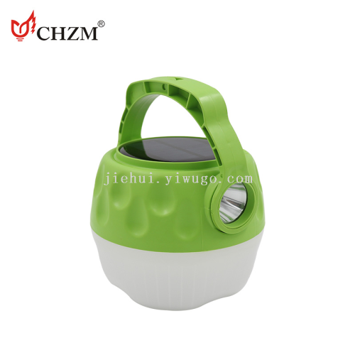 chzm outdoor solar camping light emergency flashlight waterproof rainproof lighting