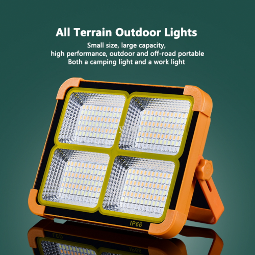 chzm portable multi-grid floodlight solar emergency lamp outdoor lighting