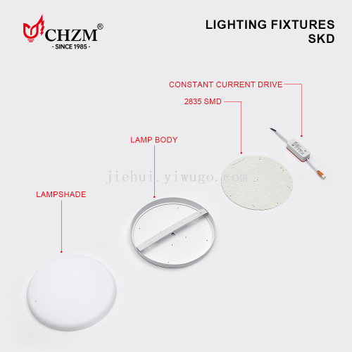 chzm die-cast aluminum round surface mounted panel light high lumen parts