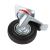 3-Inch 4-Inch 5-Inch 6-Inch Black Industrial Rubber Caster Trolley Shopping Cart Rubbish Collector Mute Universal Wheel Caster