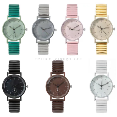 Latest Fashion Numbers Surface Elastic Band Quartz Watch Popular Simplicity Women's Watch Spring Watch