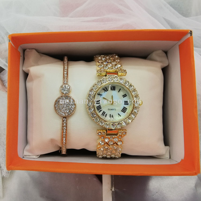 New Arrival Hot Sale Bracelet Watch Fashion Best-Seller Watch Bracelet Gift 2 Piece Set Ornament Set Women Quartz Watch